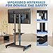 Rfiver Mobile TV Cart Rolling TV Stand for 40-83 Inch Screen Flat/Curved TVs up to 110lbs, Tilt and Height Adjustment Portable TV Stand on Wheels with Laptop Shelf, Outdoor TV Stand MAX VESA 600x400mm