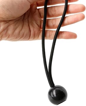 10 Pcs Black Ball Bungee Pack Shock Elastic Tie Cord Fixing Securing Trailer Ropes Buckle Backpack Accessories Black Ball Bungee Pack Cord, 20cm