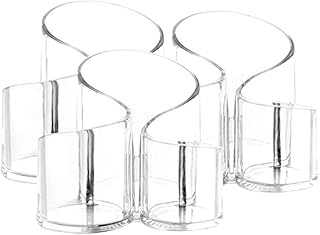 Healeved Caja cosmética cepillo titular trans...