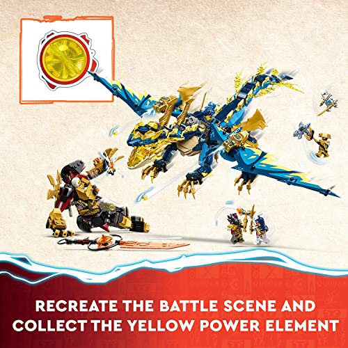 LEGO NINJAGO Elemental Dragon vs. The Empress Mech, Large Building Toy Set including Dragon Toy, Action Figure - Image 4