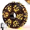 JMEXSUSS Christmas Lights Outdoor: 132ft 400 LED Christmas Tree Lights with Remote - Warm White Christmas String Lights Plug in for Indoor Bush Decorations