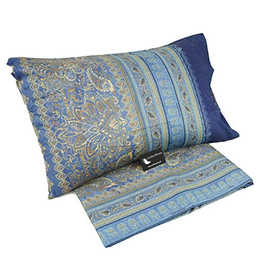 Bassetti Sofficepiuma.it Granfoulard - Juego de funda nórdica para cama de matrimonio, 100% algodón, art. Matera, varios colores, fabricado en Italia (B1 azul)