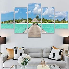 SIGNWIN 5 Panel Canvas Wall Art Modern Art...