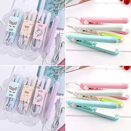 JCV INTERNATIONAL mini hair straightener especially designed for teen Mini Shape Cute Cartoon Flat Iron Hair Straightening Tools Men and Women (Multicolour)