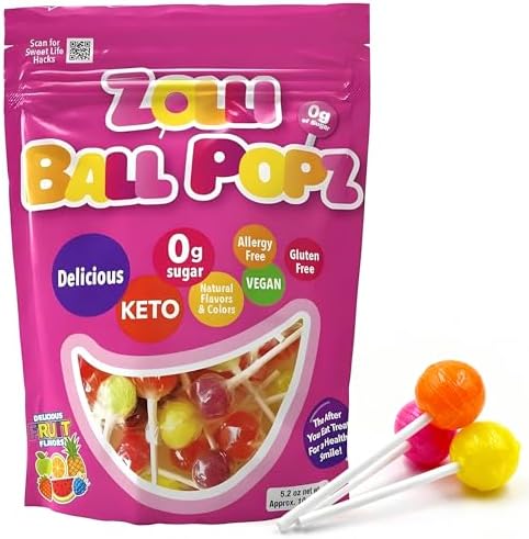 Zollipops The Clean Teeth Pops, Anti Cavity Lollipops, Ball Popz, 5.2 oz (Pac...