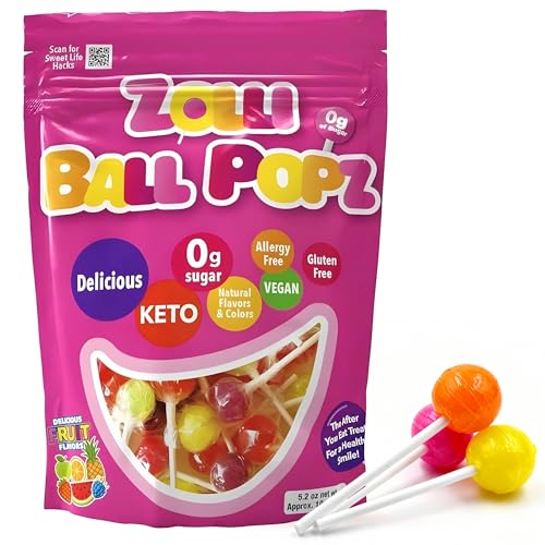 Zollipops The Clean Teeth Pops, Anti Cavity Lollipops, Ball Popz, 5.2 oz (Packaging May Vary)
