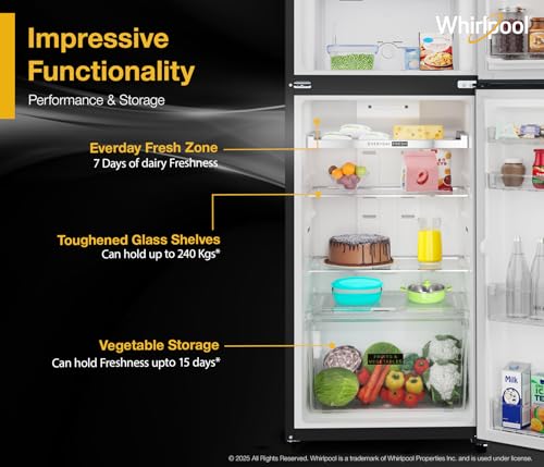 Image of Whirlpool 308 L 3 Star Convertible Frost Free inverter Double Door Refrigerator (IF INV 355 OMEGA BLACK(3S) CONV-Y, 2026 Model)