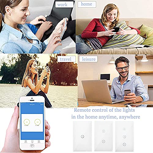 image for UseeLink WiFi Wall Light Touch Panel Switch, 2.4GHz WiFi Light Switch 