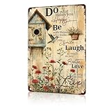 KLHSOF Funny Garden Decor Gather Here With Grateful Hearts Vintage Metal Signs Garden Tin Sign for Home Outdoor Wall Decor 8×12 Inch