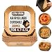 LYHOLKEER 200 Pieces Air Fryer Liners, Square Airfryer Liners Disposable, Compatible with Ninja AF180UKCP 6.2L, AF140UK 4.7L, Tefal EY245840 5L, Brown, Thick, Oil-Proof and Non-Stick