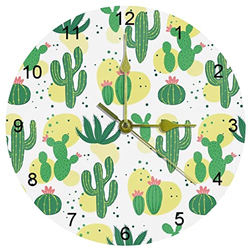 Horloge murale pas de tic-tac 25,4 cm verte pour chambre d'enfant et bureau - 2
