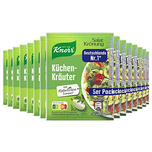 Knorr Salatkrönung Küchenkräuter für ein leckeres Salatdressing mit natürlichen Zutaten* 15x 5er Pack