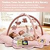 5-in-1 Baby Activity Gym & Play Mat with 6 Hanging Toys, Tummy Time Pillow & Cards - Extra Large, Reversible Machine Washable Pad - Gift for Newborns, Infants 0-12 Months, Pink #4