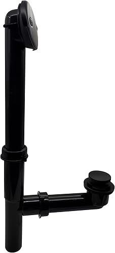 Miniatura 2 de Westbrass 593144-62 - Kit de drenaje de residuos de baño con punta tubular de 1-12 pulgadas color negro mate paquete de 1