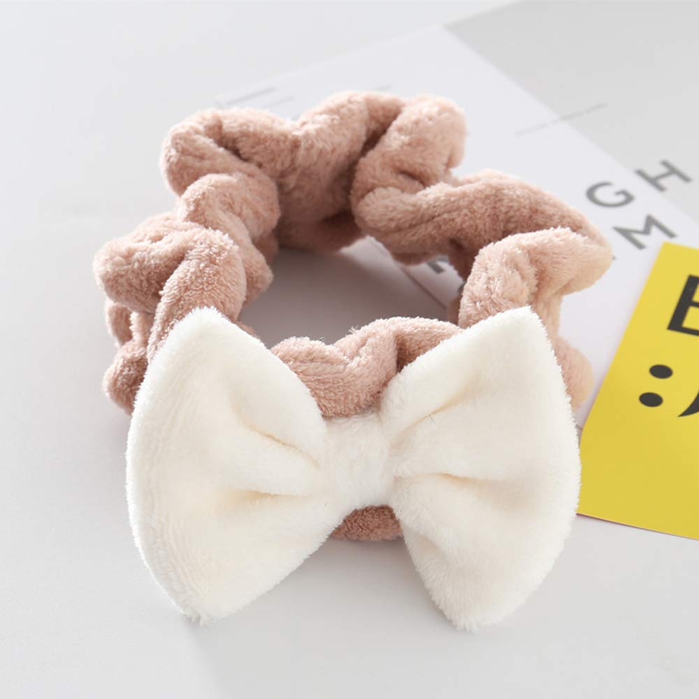 CHDHALTD Elastic Wash Face Bow Hair Bands,Bow Hair Band Facial Makeup Headband Turban Makeup Shower Headbands Head Wraps for Washing Face Shower(Pink)