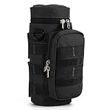 Gonex Tactical Molle Water Bottle Pouch H2O Hydration Carrier (Black)
