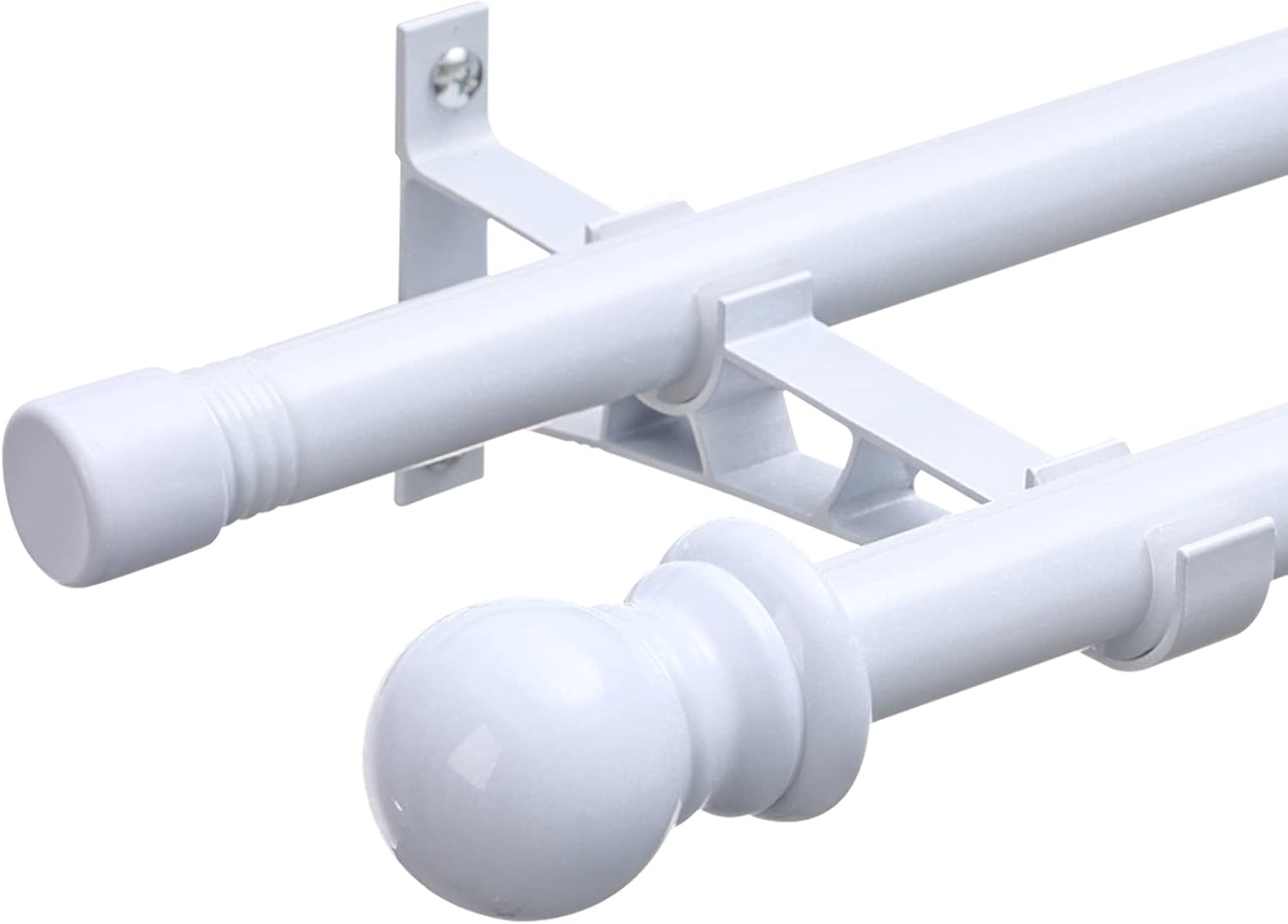 INFLATION Double Curtain Poles for Windows 76-233 cm, 2.5 cm Heavy Duty ...
