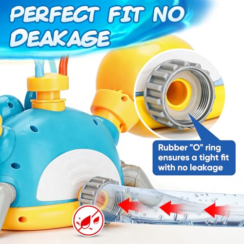 Image of Water Sprinkler for Kids Toddlers, 4 in 1 Crab Sprinklers for Yard with 3 Spray Patterns & 4 Bean Bags for Toss Game, Kids Sprinklers for Outside Backyard, Summer Toys Water Fun for Kids 3 4 5 6 7 8