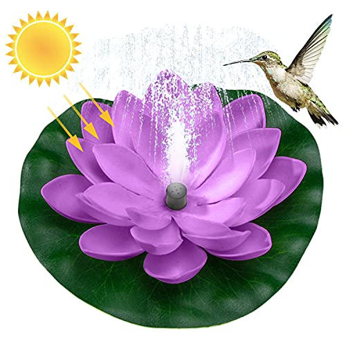 Zonnefontein, drijvende zonne-energie, waterfontein pomp voor vogelbad, tuin, vijver, zwembad, buiten - Image 3