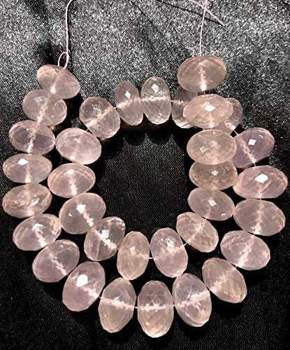 Quartz rose naturel facetté perles haut de gamme de 14mm pour collier