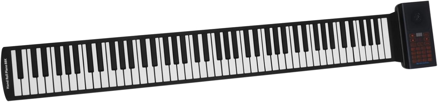 BESPORTBLE Keys Foldable Electronic Piano Portable Hand Rolled Keyboard with Tones Rhythms Demo Songs Rechargeable for Beginners and Music Students