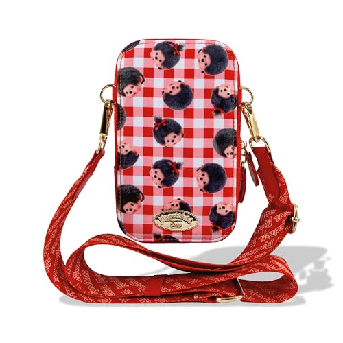 Sonix x Monchhichi Phone Pouch - Universal Smartphone Travel Purse and Wallet, Crossbody and Shoulder Bag | Monchhichi Plaid