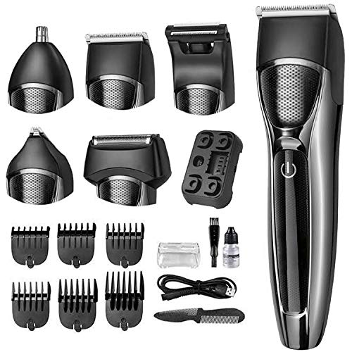 Hair Clipper for Men, Cordless Hair Trimmer 16 in 1 Grooming Kit Electric Beard Trimmer for Head, Nose Ear Facial, Mustach, Body Groomer with Rechargeable Storage Dock
