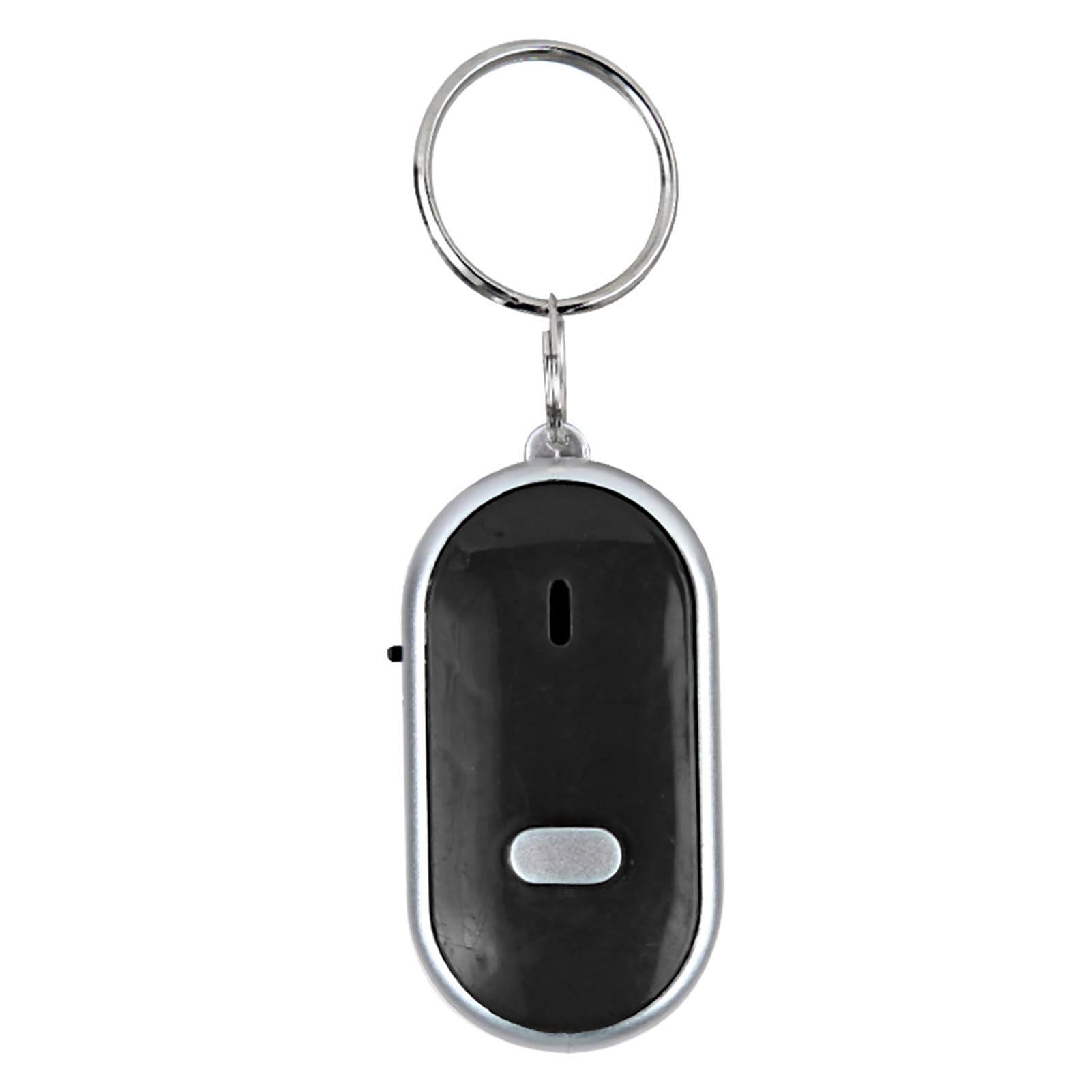 lyrlody Portachiavi con Controllo Vocale, Cercachiavi Attivato Dalla Voce, Localizzatore Portachiavi Fischietto, Cercachiavi con Segnale Acustico e Luminoso Entro 7 Metri, Luce di (BLACK)