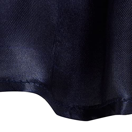 Image of Hopscotch Baby Girls Polyester Blend Sequins Sleeveless Dress Frock with Lace Bow Applique in Navy Color