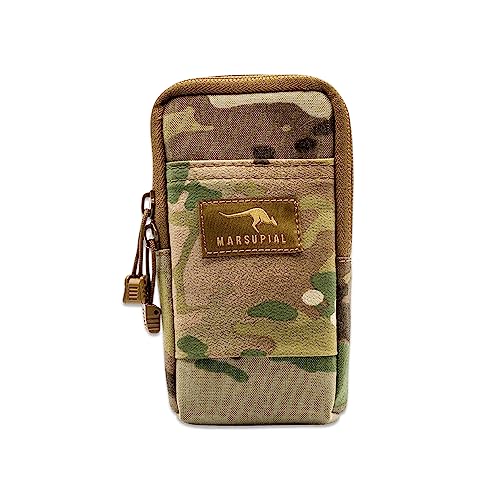Marsupial Gear Zippered Pouch - Small Essentials Attachment for Binocular Pack with Ammo Loops and Call Storage Multicam Large