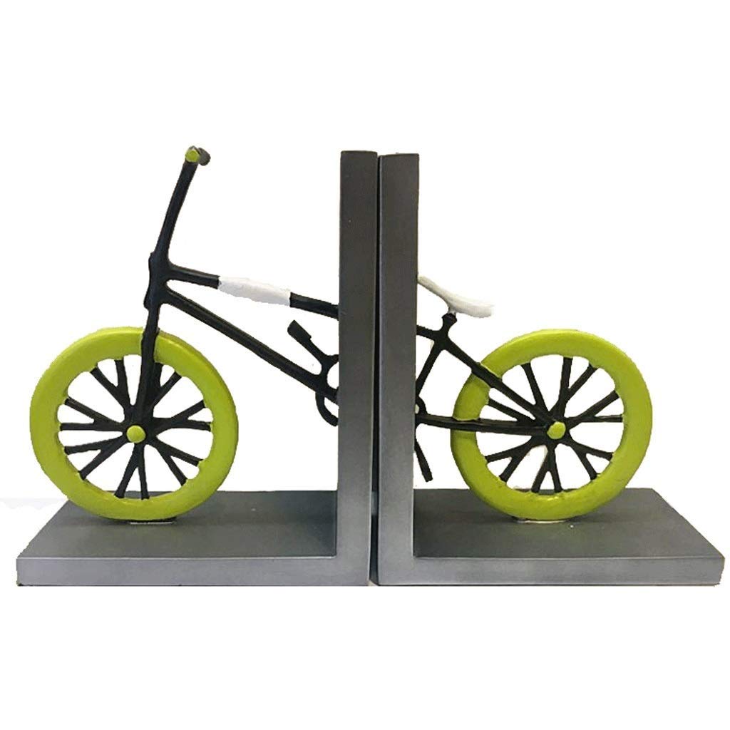 Serre-livres vélo rétro en résine aux finitions soignées pour bureau d'art
