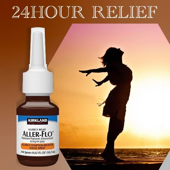 Miniatura 5 de BASICOS Kirkland Signature Aller-Flo Propionato de fluticasona (glucocorticoide) 50 mcg, aerosol nasal para alergias (2 botellas 288 aerosoles