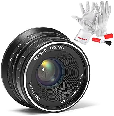 7artisans 25mm F1.8 Manual Focus Fixed Lens for Sony E-Mount Cameras-APS-C (Black)