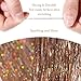 Hair Tinsel 8 Packs 1600 Strands 50 Inch Tinsel Hair Extensions Brown Heat Resistant Glitter Sparkling Shinny Fairy Hair Accessories for Women(Brown, 50Inch)