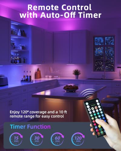 Image of EZVALO 80RGB Display Shelf Lights, LED Under Cabient Light with Remote | Color Changing, Wireless, Rechargeable, Magnetic, Timer & Dimmable, for Kitchen, Cabinet, Display Case, VR, 8Pack