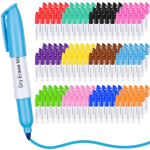 PerKoop 180 Pcs Mini Dry Erase Markers 3.5 Inch Erasable Whiteboard Markers