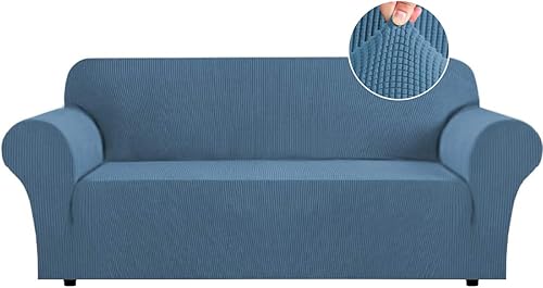 Miniatura 31 de Funda elástica para sofá Flamingo P de alto estiramiento, funda antideslizante para sofá de 3 cojines, protector lavable para muebles con mascotas