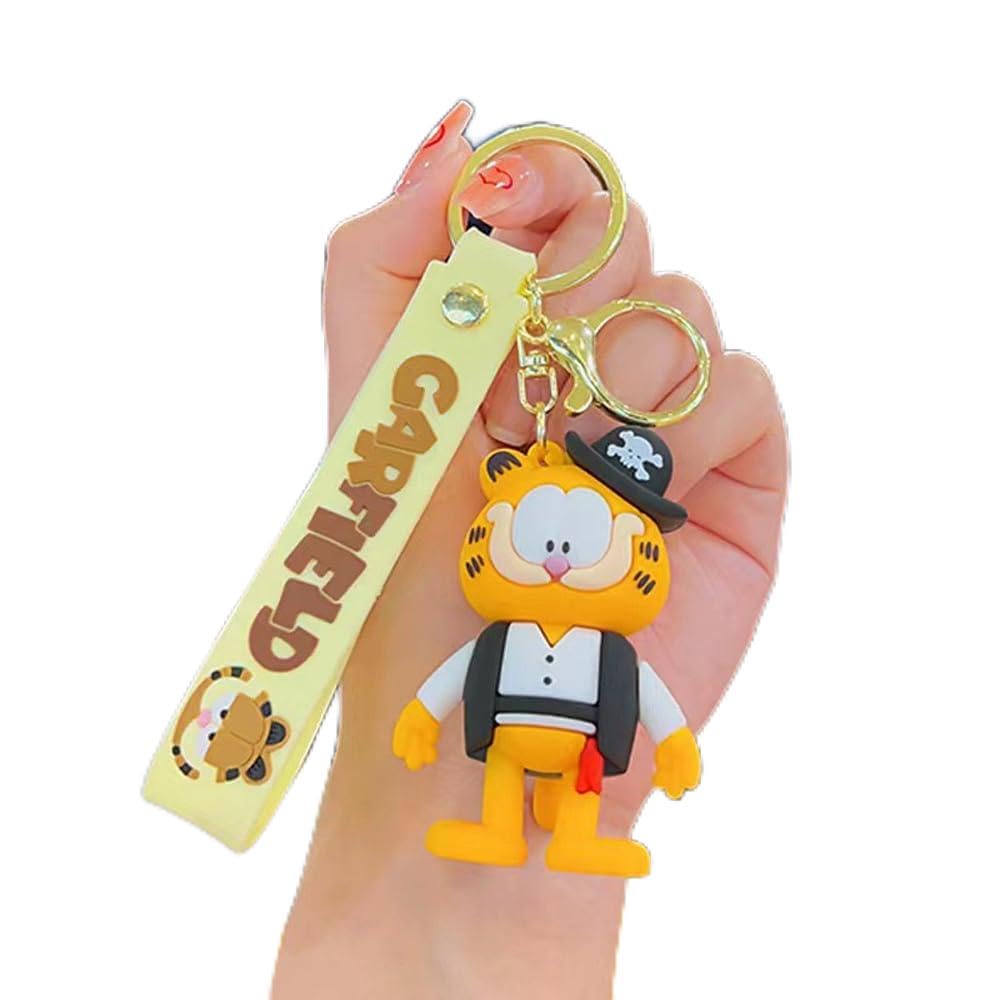 Penny Wise® Cute 3D Garfield Keychain & Bag Charm | Comes With A Hook & Hand Strap | Kids Collectible | Ideal For Girls Return Gifts | Trendy Deisgn | Cute Figure | Single Piece (White Shirt) (B0D5B63GLX) Amazon Price History, Amazon Price Tracker