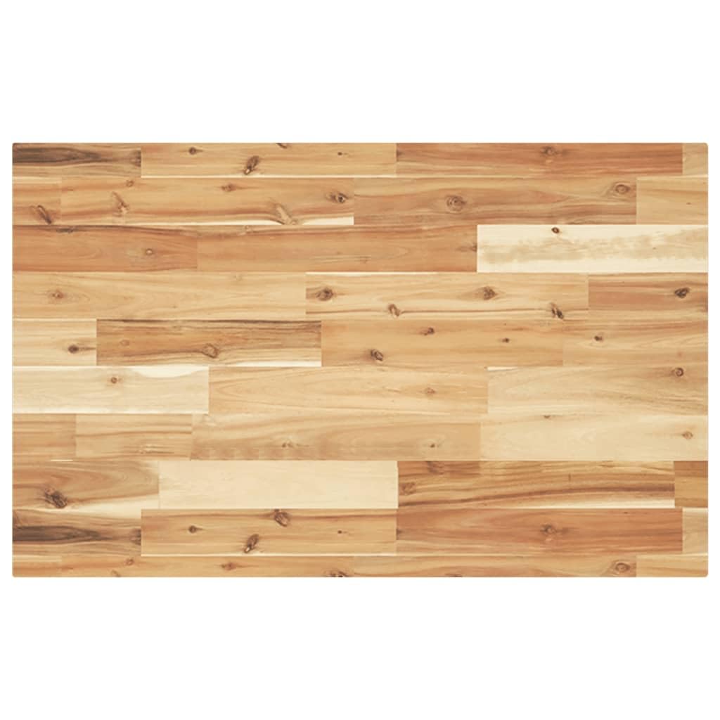 Gecheer Piano da Bagno Finitura a Olio 160x50x4 cm in Legno di Acacia