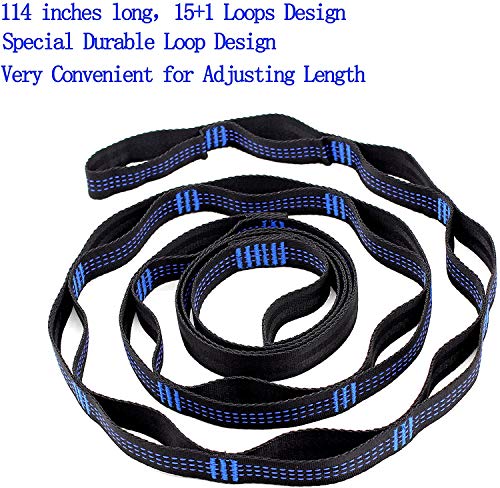 Esup Single & Double Camping Hammock -Lightweight Nylon Portable Hammock, Best Parachute Hammock With Tree Straps For Backpacking, Camping, Travel (Green / Gray, 118"(L) X 78"(W)) #TOP2