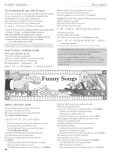 Rise Again Songbook | Words and Chords to 1200 Folk Songs for Sing Alongs, Campfires, and Music Groups | Vocal Fake Book for Community Singing and Musicians | Spiral Bound Edition - Image 6