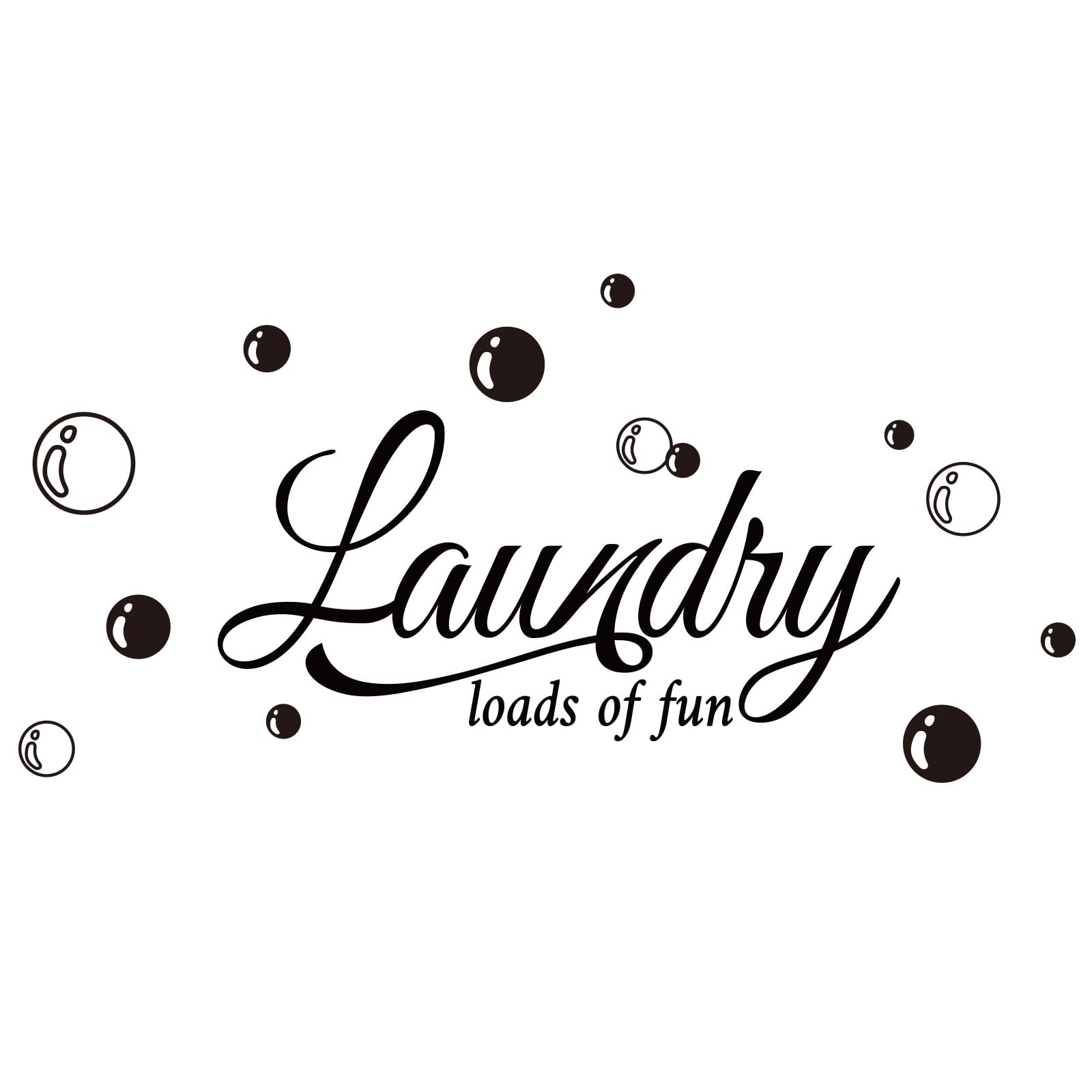 SUPERDANT 1 Sheet Laundry Quotes Wall Stickers Vinyl Wall Decor Stickers DIY Saying Wall Art Decal Sticker Home Decoration for Living Room, Bedroom, Bathroom, Black(29x48cm)