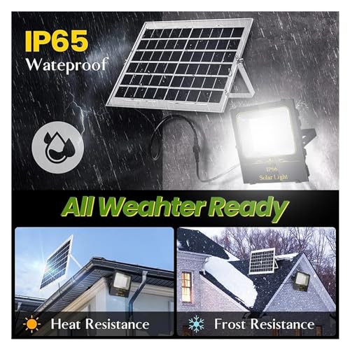 Projecteur solaire LED 2000W éclairage extérieur pour allées - 5