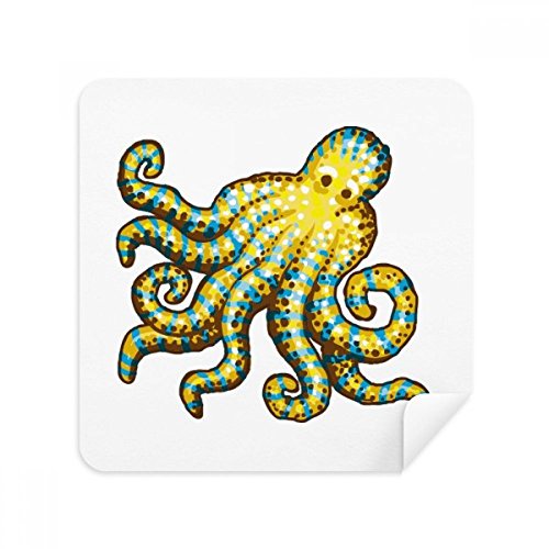 Chiffon de nettoyage pour téléphone et lunettes motif poulpe au bureau ou en voyage