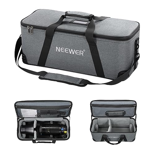 NEEWER Carrying Bag with Shoulder Strap, Handle, Movable Foam Padded for Studio Light CB300C CB200C...