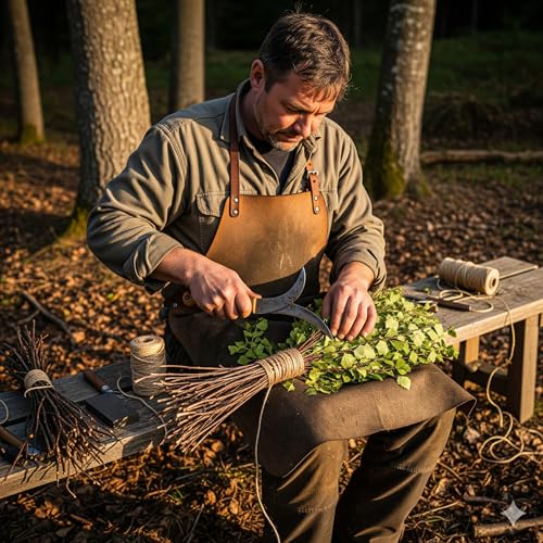 Dufte Momente | 5 x Birken Reisig, Wenik, Quast für Sauna, Banja | aus Ernte 2024 | einzeln verpackt und luftgetrocknet | mehrfach verwendbar ¬| Länge ca. 50-60cm, Gewicht ca. 190g