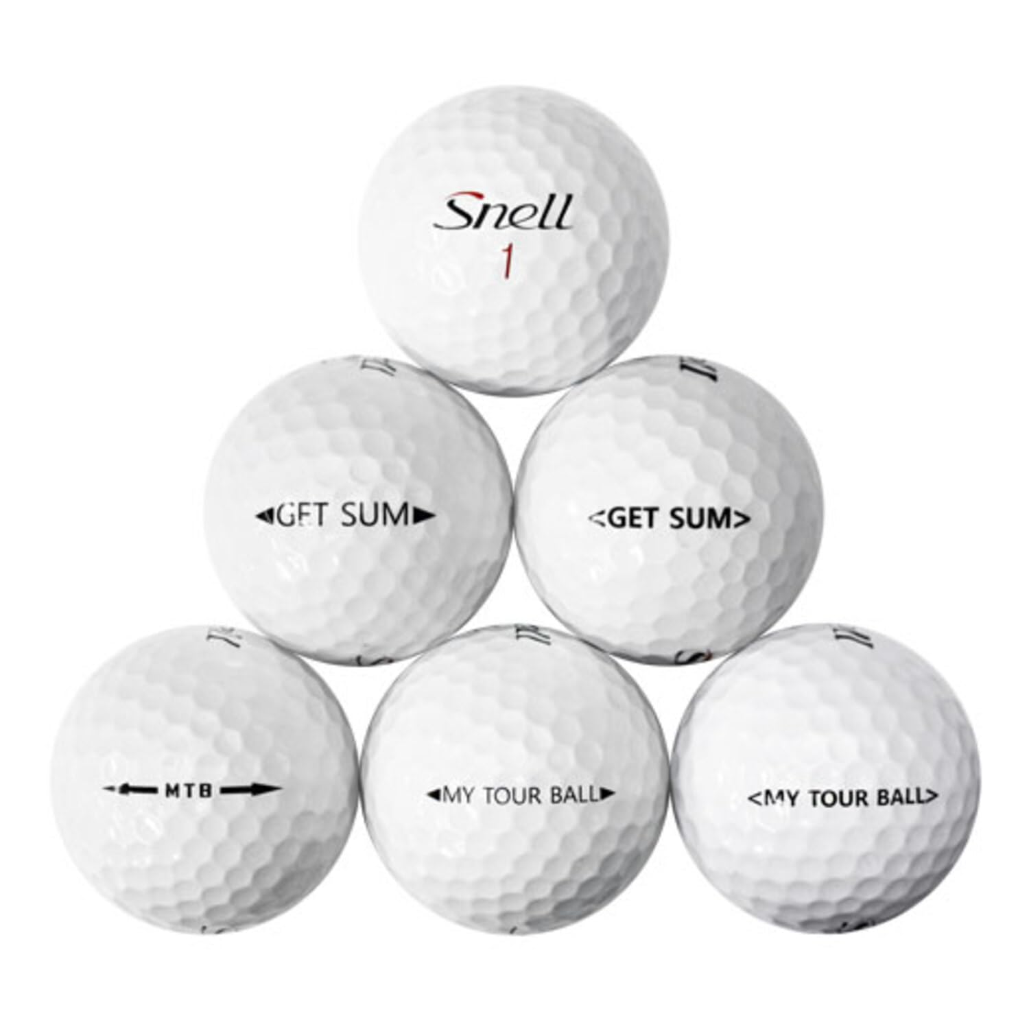 LostGolfBalls - 36 Snell GET Sum & My Tour Ball Mix Golf Balls in Near Mint Condition, AAAA Quality, Recycled Used Golf Balls, Best Value Golf Balls, White