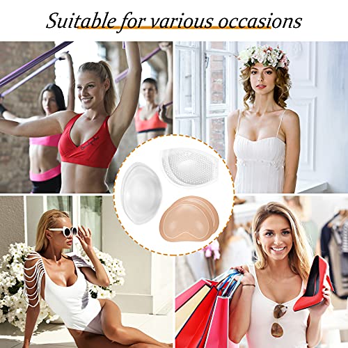 3 Pairs Silicone Bra Inserts Lift Breast Pads Breathable Push Up Sticky Bra Breast Cups Silicone Gel Bra Inserts For Women(Classic,Small) #TOP3