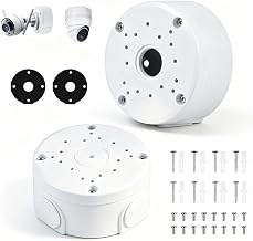EFUTURETIME 2 Pcs Camera Junction Box Aluminium Waterproof | Universal White Semi Sphere Security Camera Mounting Box