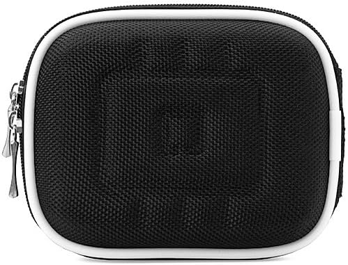 Black Nylon Mini Hard Shell Lightweight Zipper Compact Carrying Protector Case for Canon PowerShot Series Point and Shoot Digital Cameras